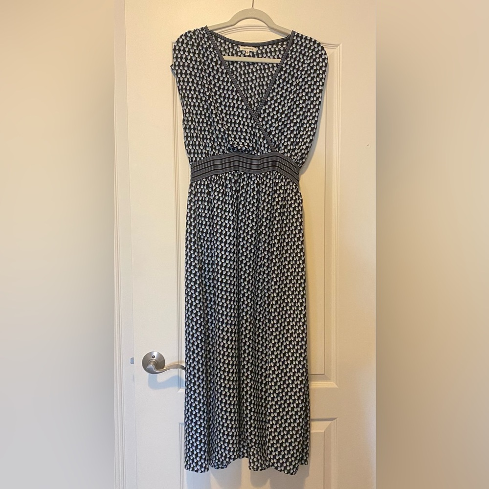 Large Max Studio blue summer maxi dress